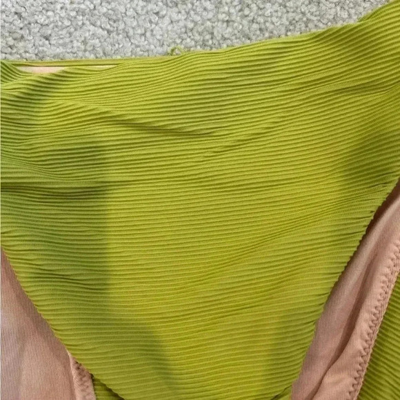 New with tags J crew green Ribbed high-rise cheeky bikini bottom in size xxs - Picture 2 of 5